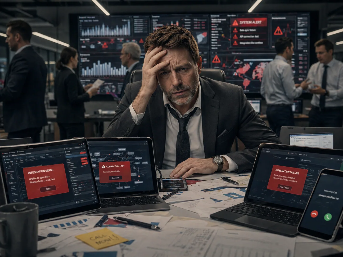 Kopuk entegrasyonlarla boğuşan işletme yöneticisi